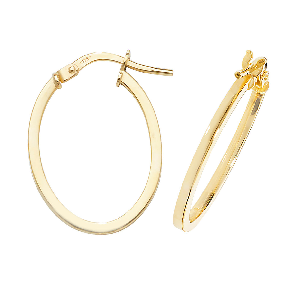 Clustdlysau Aur Melyn 9ct
