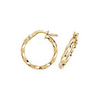 Clustdlysau Aur Melyn 9ct 15mm