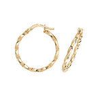 Clustdlysau Aur Melyn 9ct 20mm