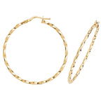 9ct Yellow Gold Earrings 40mm
