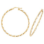 9ct Yellow Gold Earrings 40mm