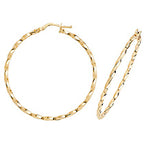 9ct Yellow Gold Earrings 40mm