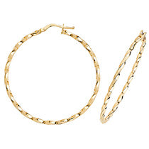 9ct Yellow Gold Earrings 40mm