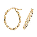 Clustdlysau Aur Melyn 9ct