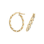 Clustdlysau Aur Melyn 9ct