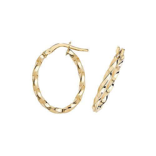 Clustdlysau Aur Melyn 9ct