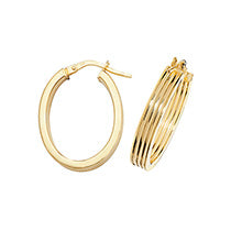 Clustdlysau Aur Melyn 9ct