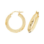 Clustdlysau Aur Melyn 9ct 15mm