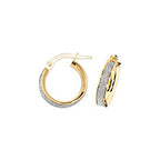 Clustdlysau Aur Melyn 9ct 10mm