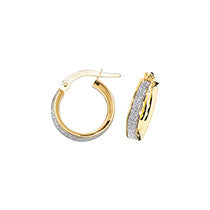 Clustdlysau Aur Melyn 9ct 10mm