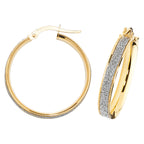 Clustdlysau Aur Melyn 9ct 20mm