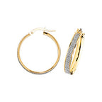 Clustdlysau Aur Melyn 9ct 20mm