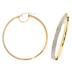 9ct Yellow Gold Earrings 40mm
