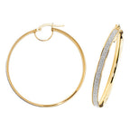9ct Yellow Gold Earrings 40mm