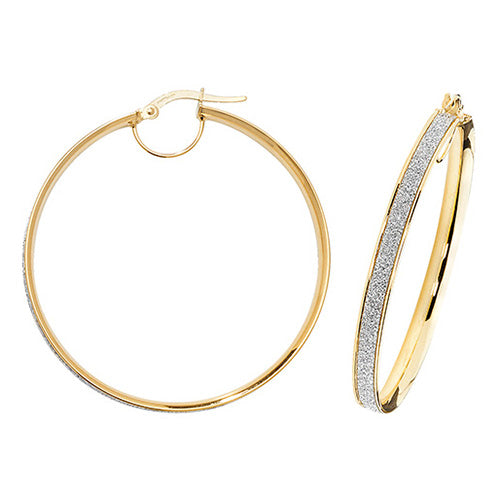 9ct Yellow Gold Earrings 40mm