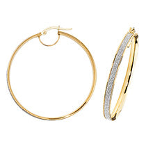 9ct Yellow Gold Earrings 40mm