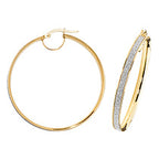 9ct Yellow Gold Earrings 40mm