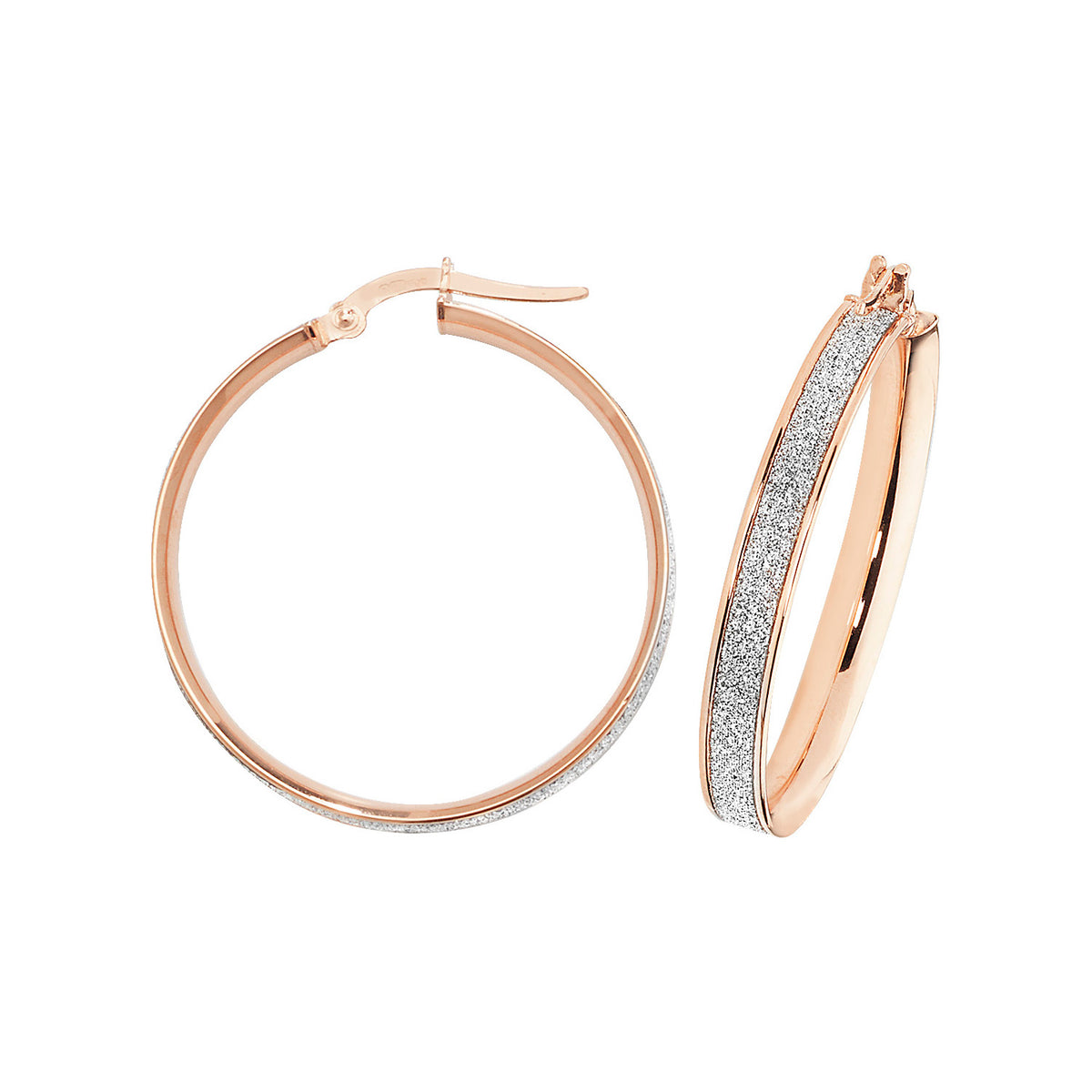 9ct Rose Gold Earrings 25mm