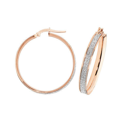9ct Rose Gold Earrings 25mm