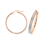 9ct Rose Gold Earrings 25mm