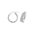 Clustdlysau Aur Gwyn 9ct 10mm
