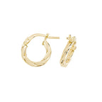 Clustdlysau Aur Melyn 9ct 8mm