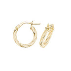 Clustdlysau Aur Melyn 9ct 10mm