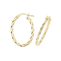 Clustdlysau Aur Melyn 9ct