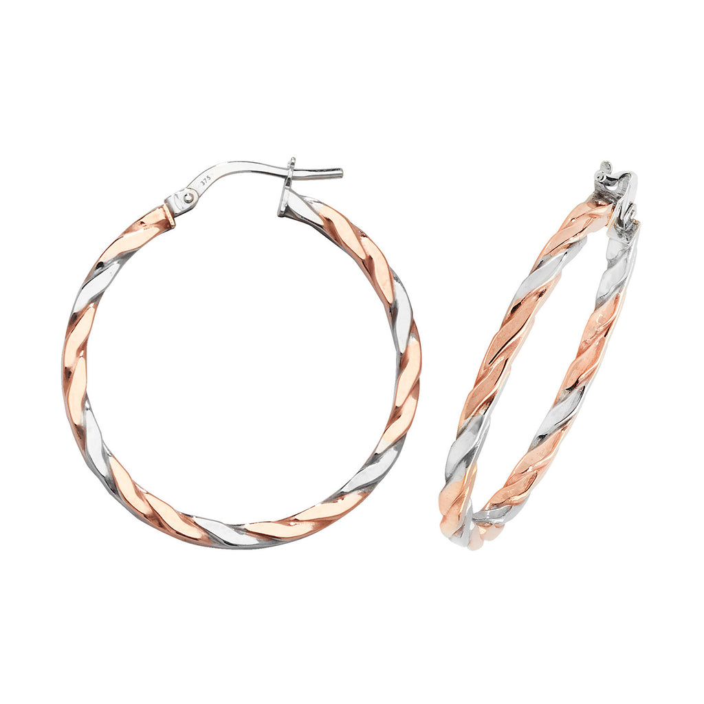 Clustdlysau Aur Melyn 9ct 25mm