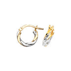 Clustdlysau Aur Melyn 9ct 8mm