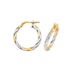 Clustdlysau Aur Melyn 9ct 15mm