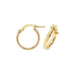 Clustdlysau Aur Melyn 9ct 10mm