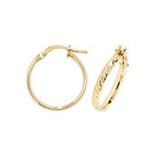 Clustdlysau Aur Melyn 9ct 15mm