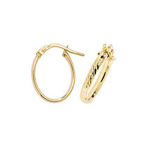 Clustdlysau Aur Melyn 9ct