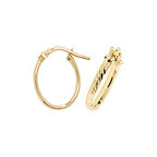 Clustdlysau Aur Melyn 9ct