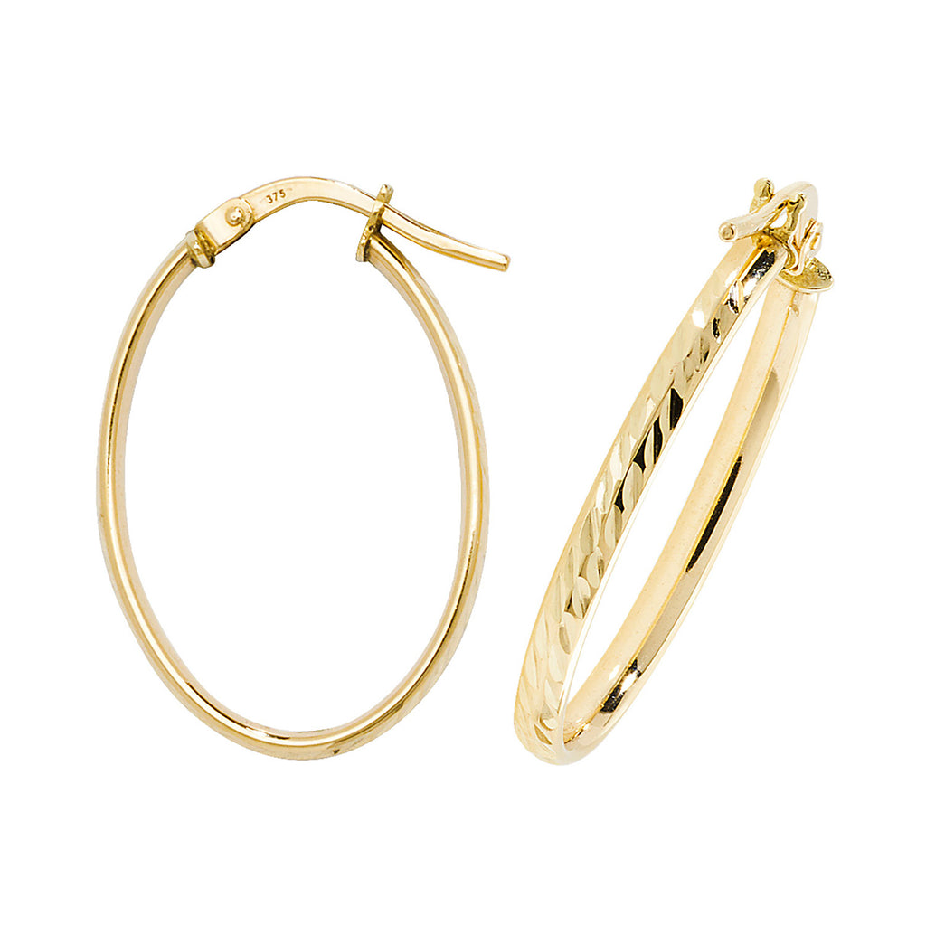 Clustdlysau Aur Melyn 9ct