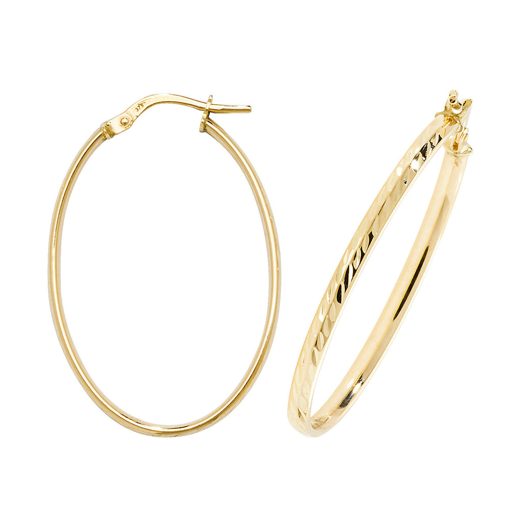 Clustdlysau Aur Melyn 9ct