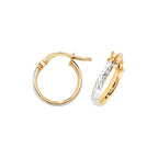 Clustdlysau Aur Melyn 9ct 10mm