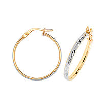 Clustdlysau Aur Melyn 9ct 20mm