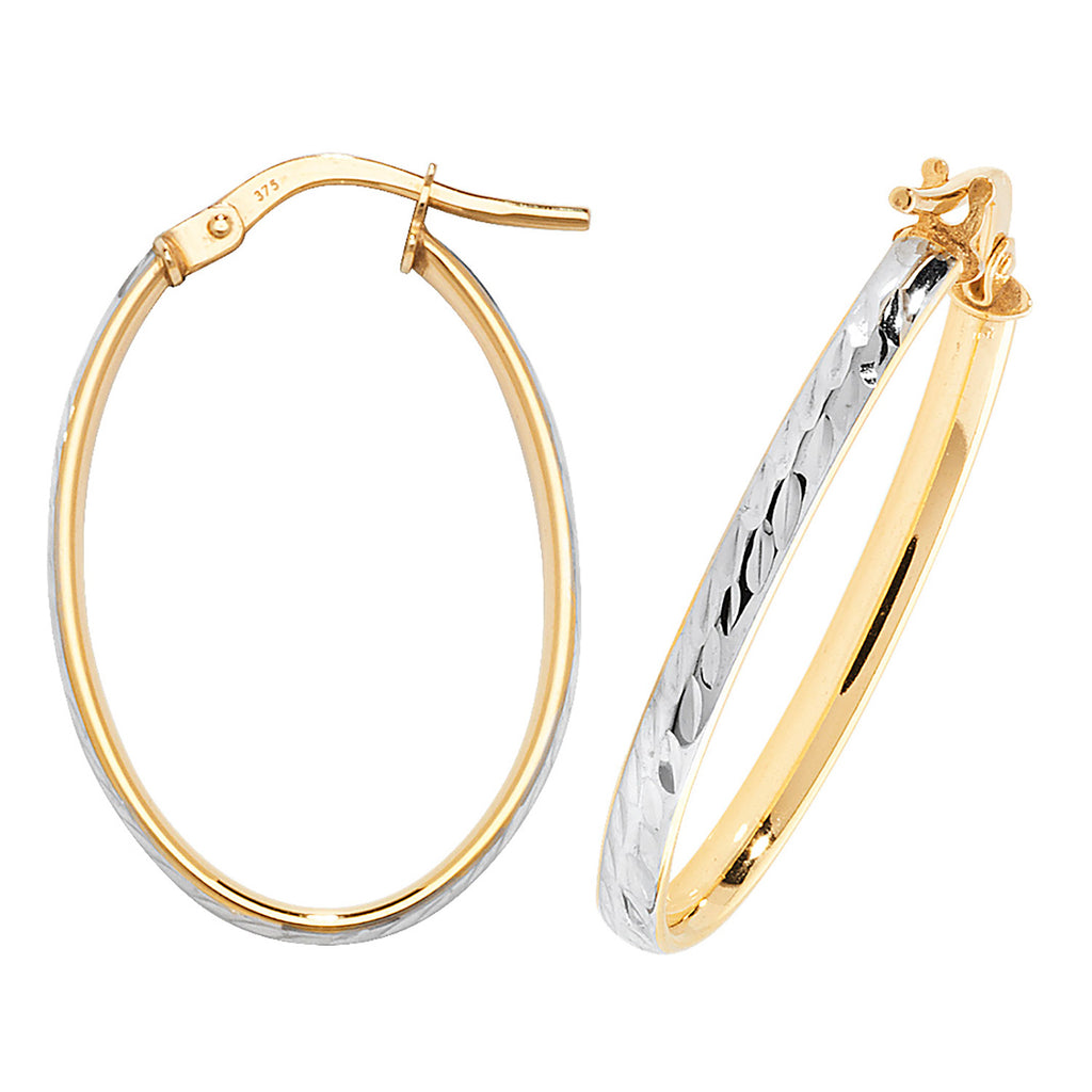 Clustdlysau Aur Melyn 9ct