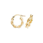 Clustdlysau Aur Melyn 9ct 8mm