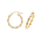 Clustdlysau Aur Melyn 9ct 15mm
