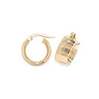 Clustdlysau Aur Melyn 9ct 10mm
