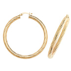 9ct Yellow Gold Earrings 40mm