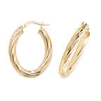 Clustdlysau Aur Melyn 9ct