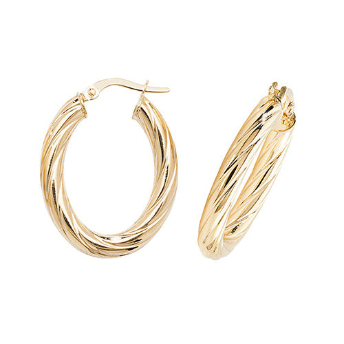 Clustdlysau Aur Melyn 9ct