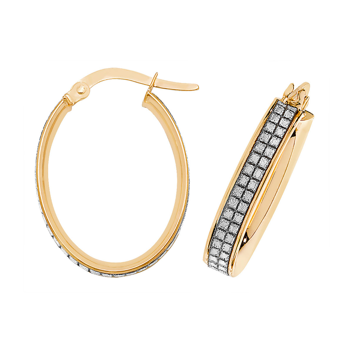 Clustdlysau Aur Melyn 9ct