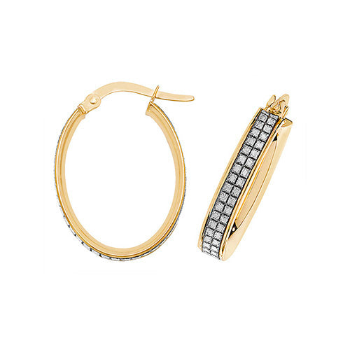 Clustdlysau Aur Melyn 9ct