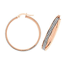 9ct Rose Gold Earrings 25mm