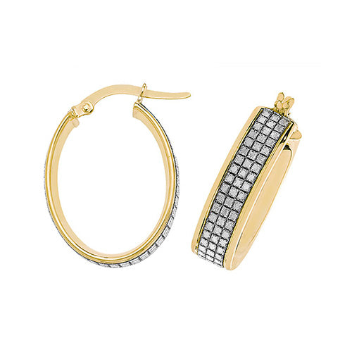 Clustdlysau Aur Melyn 9ct